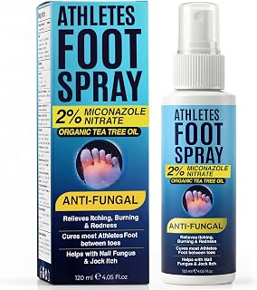 Athletes Foot Spray with Tea Tree Oil Antifungal Treatment for Jock Itch