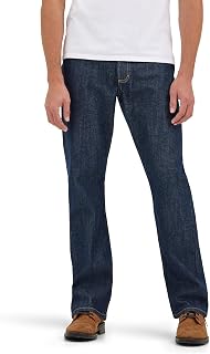 Wrangler Men's Free to Stretch Relaxed Fit Bootcut Jean, Blue