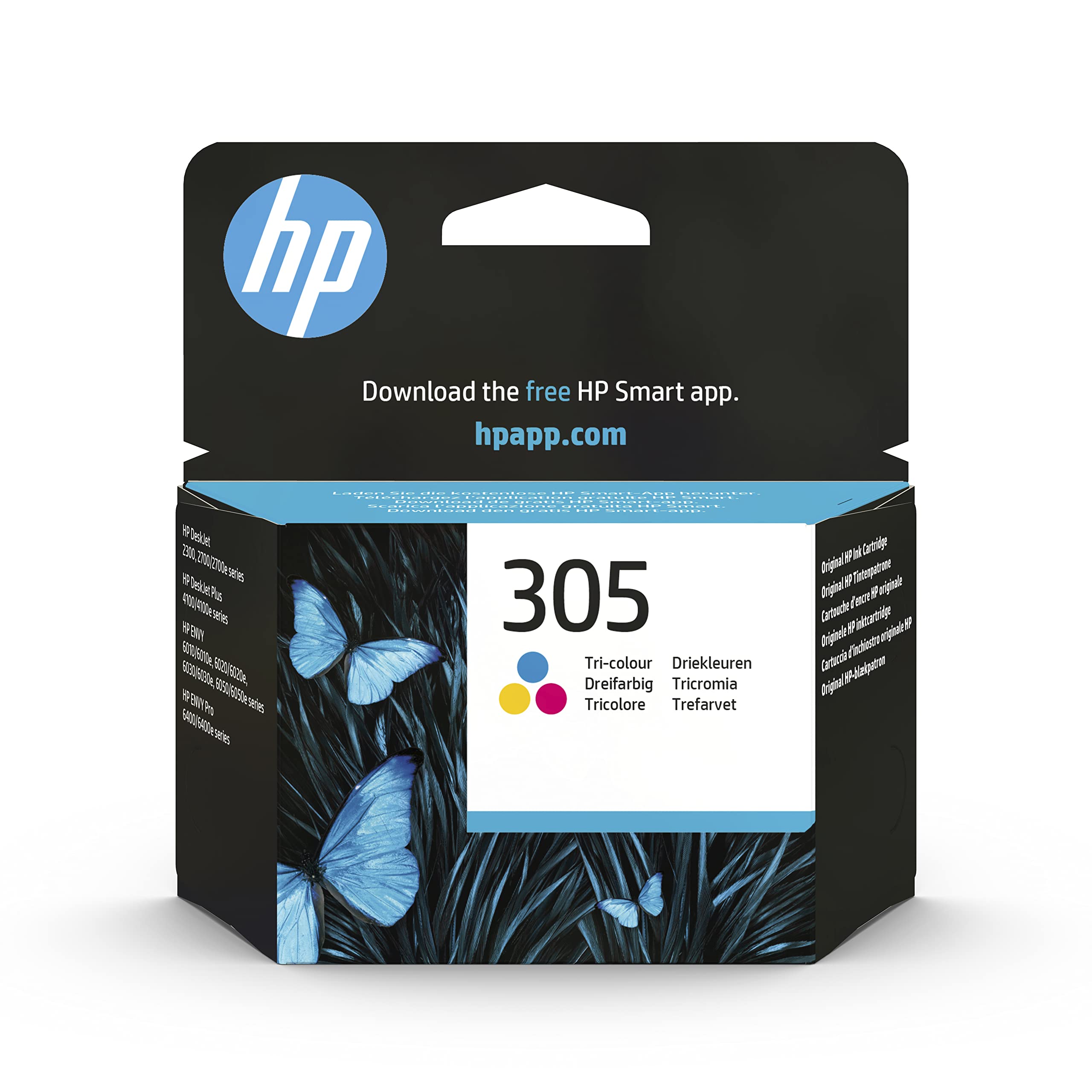 HP 305 Tri-colour Original Ink Cartridge | Compatible with HP DeskJet Series 270