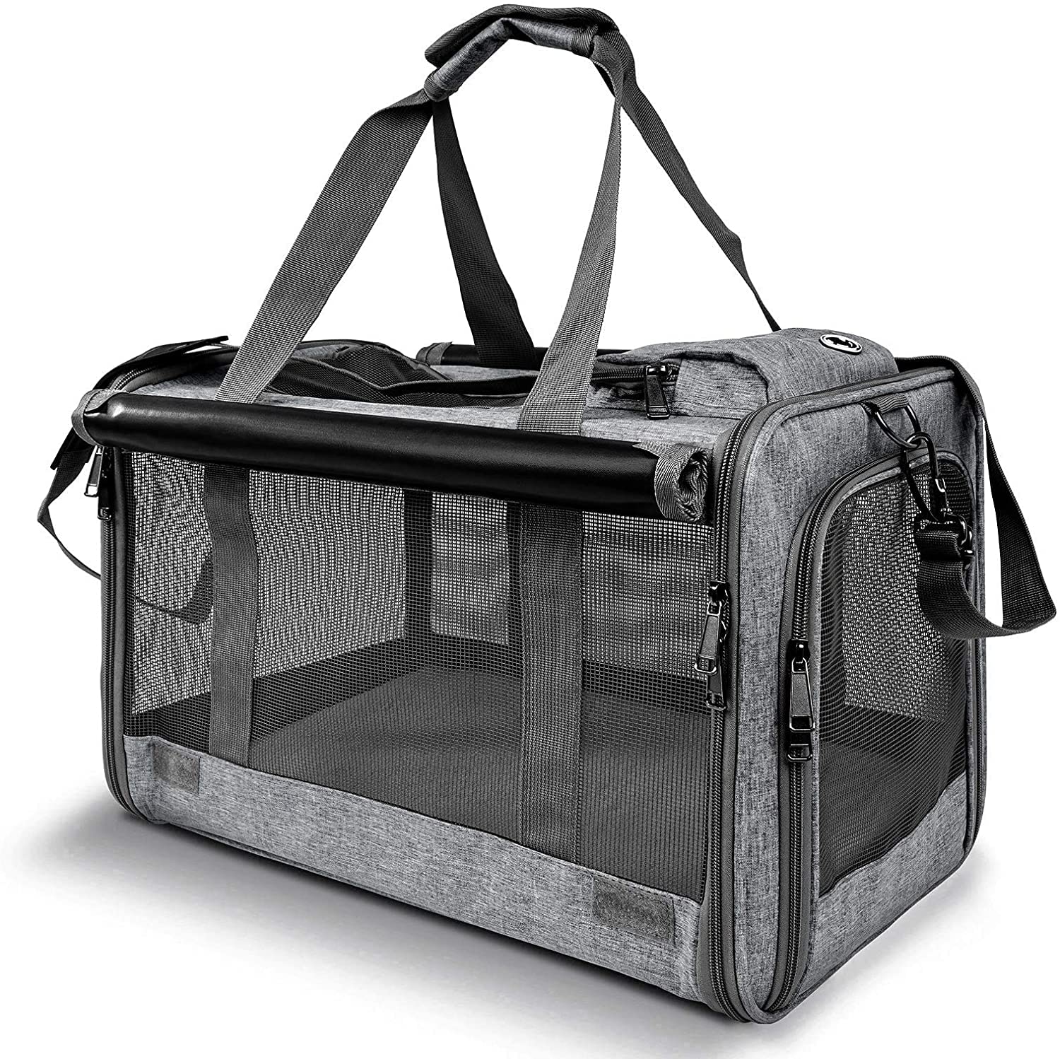 GAPZER Pet Carrier for Large Cats up to 20lbs Soft-Sided Privacy Protection | Pe