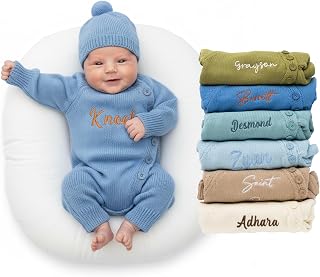 Rosanbella Personalized Newborn Baby Romper – Custom Coming Home Outfit