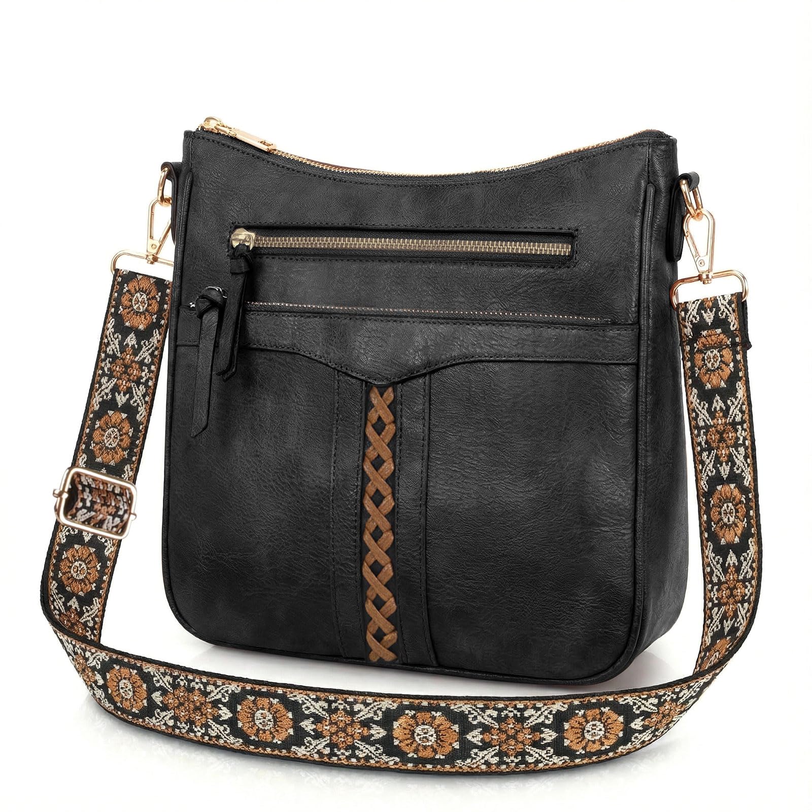 Cross Body Bags for Women,Soft PU Leather Women's Shoulder Bags,Medium Ladies Ha