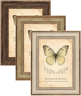 XUANLUO 3 Pack 7x5(18 x 13cm) Rustic Picture Frame,Multi Colors