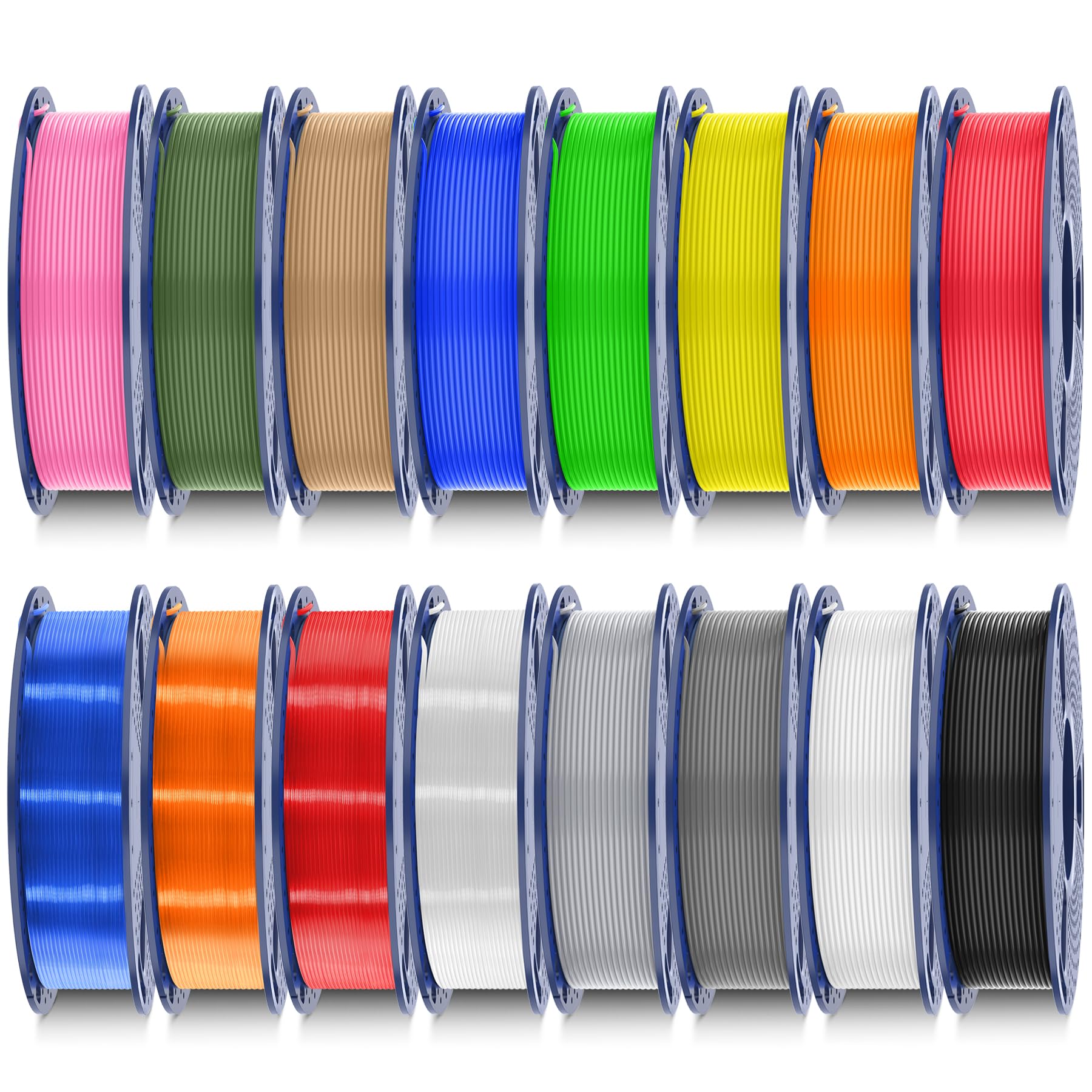 SUNLU 250g PLA Filament 16-Color Set, Neatly Wound 3D Printer Filament | Dimensi