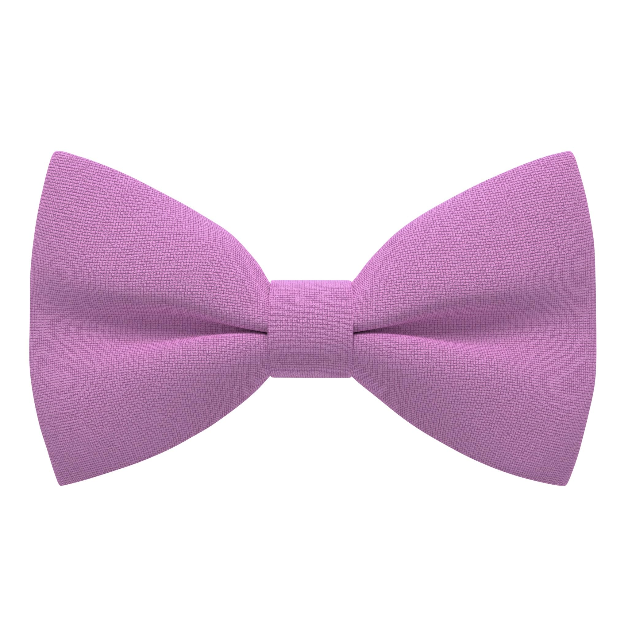 BOW TIE HOUSE Classic Pre-Tied Bow Tie Formal Solid Tuxedo (Large, Lilac Chiffon