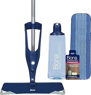 Bona Hardwood Floor Premium Spray Mop | Includes Wood Floor Cleaning Concentrate and Machine Washable Microfiber Cleaning Pad - Dual Zone Design for Faster Cleanup