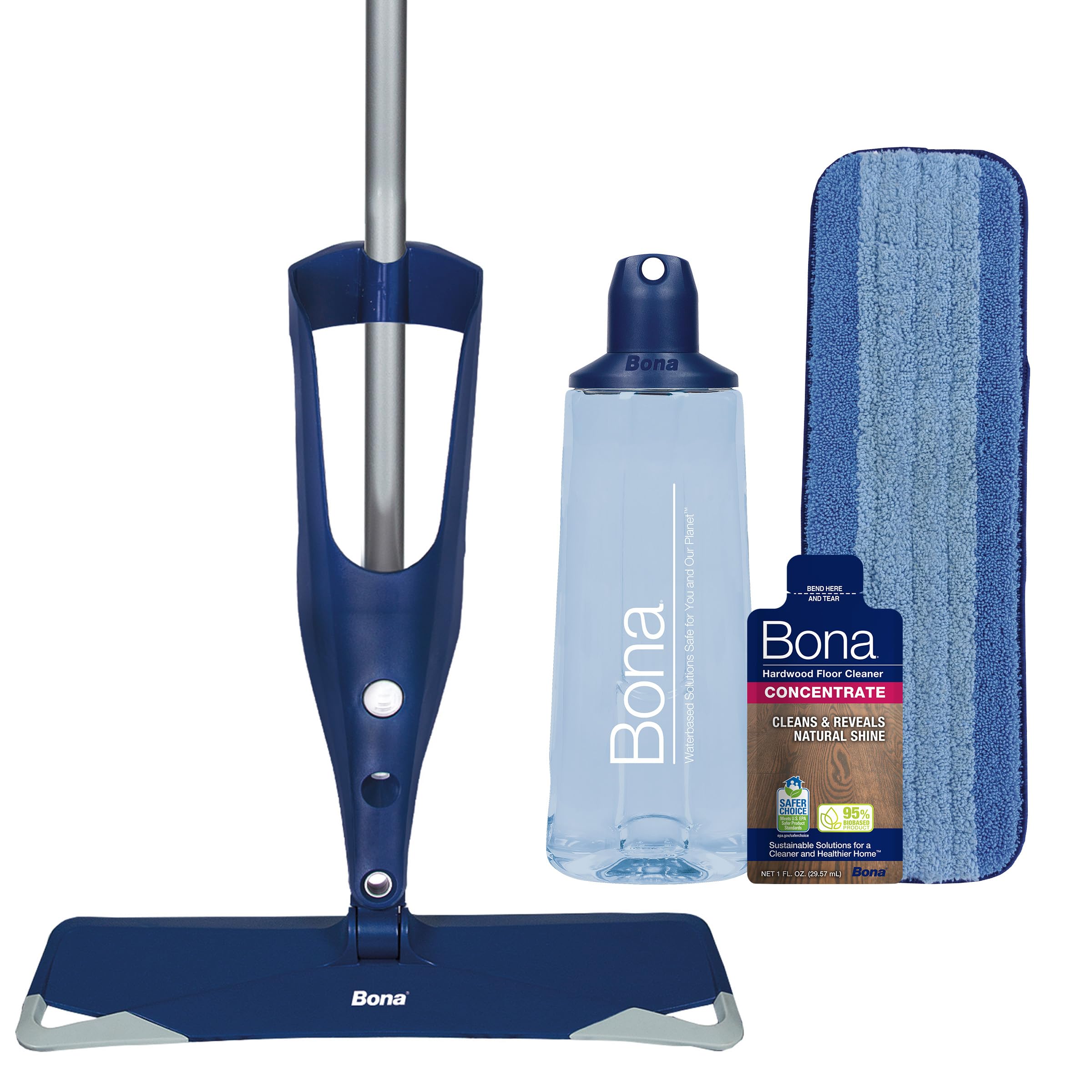 Bona Hardwood Floor Premium Spray Mop | Includes Wood Floor Cleaning Concentrate