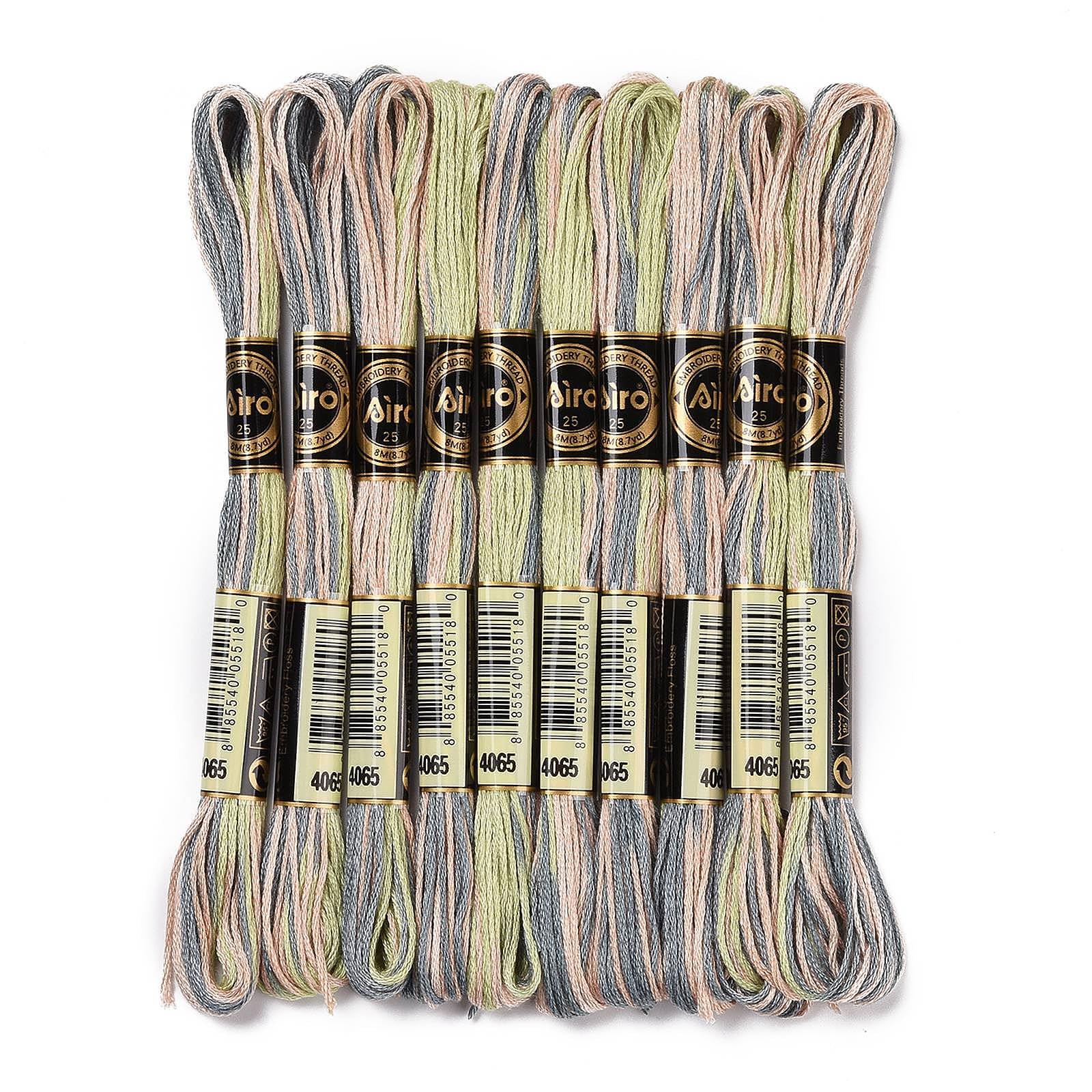 10 Skeins 0.5mm 6 Ply Polyester Embroidery Thread Cross Stitch Thread Friendship