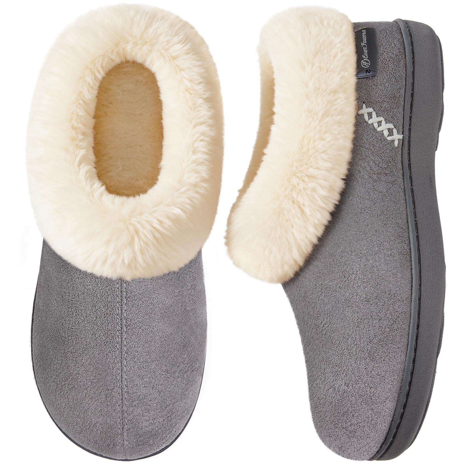 EverFoams Women's Microsuede Winter Slippers House Shoes