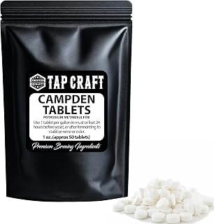 Campden Tablets, 50 Count, Potassium Metabisulfite | No Sodium Off-Flavor, Stabilizer for Winemaking, Cider or Beer Brewing