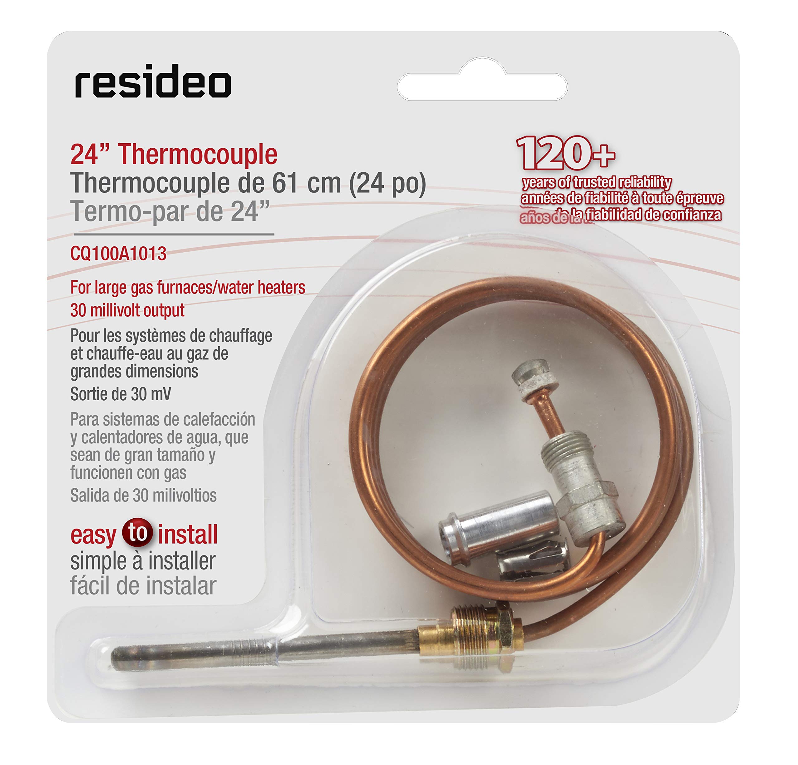 Honeywell Home 24 Inch Thermocouple for Gas Furnaces and Water Heaters