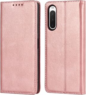 【Hamany】 対応 Xperia 10 iv ケース 手帳型 エクスペリア10 iv ケース カード収納 -ファッションローズゴールド