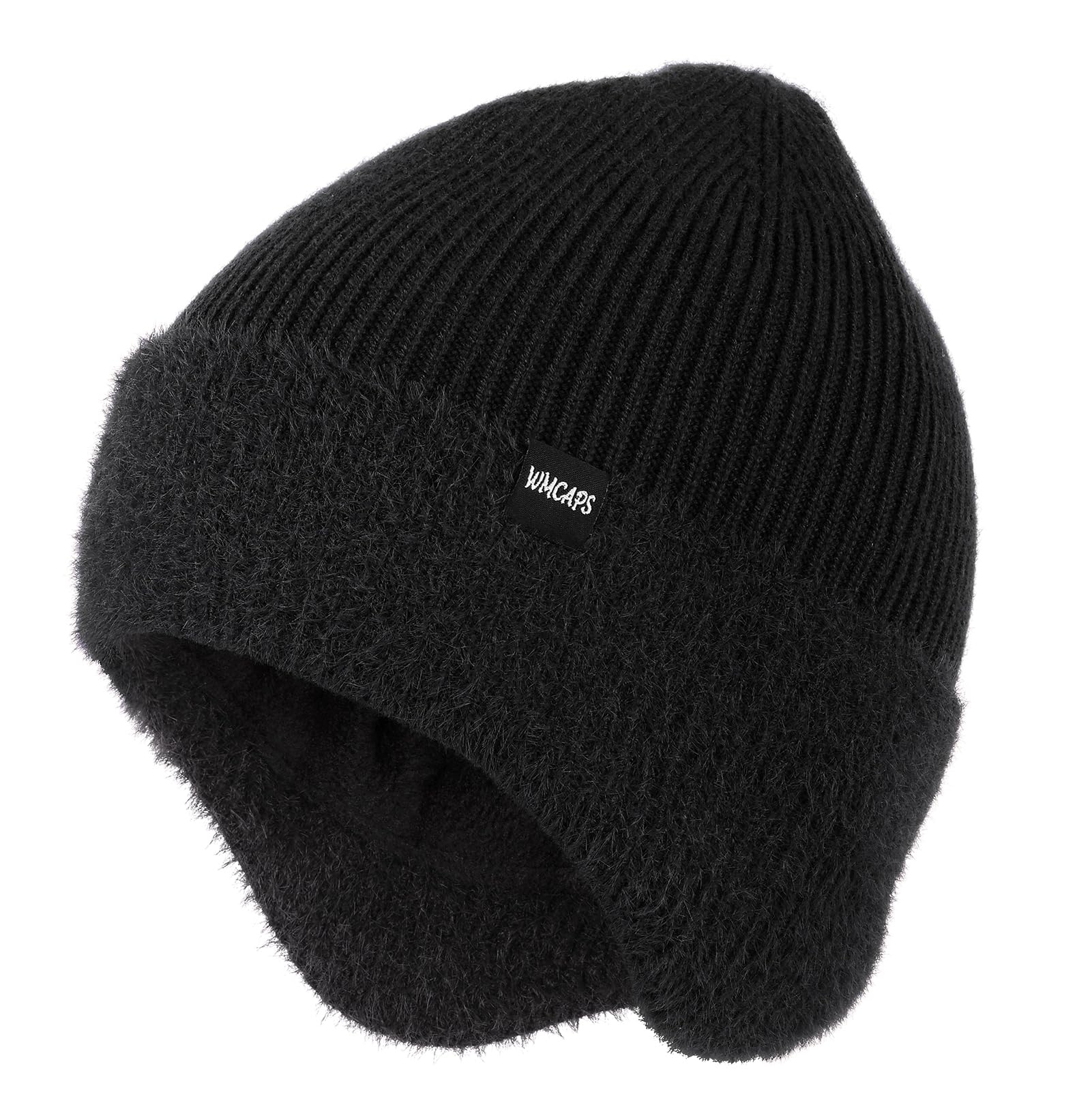 Wmcaps Men's Thermal Hat with Earflaps and Warm Fleece-Lined Beanie