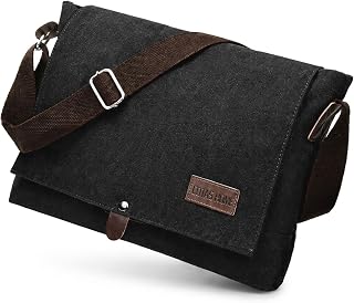 Cota's home Men's Canvas Messenger Bag, Compact Satchel for Work | JAPANESE BRAND | COMPACT DESIGN – Compact canvas messenger bag for A4 and US Letter. Check laptop dimensions before purchase.
