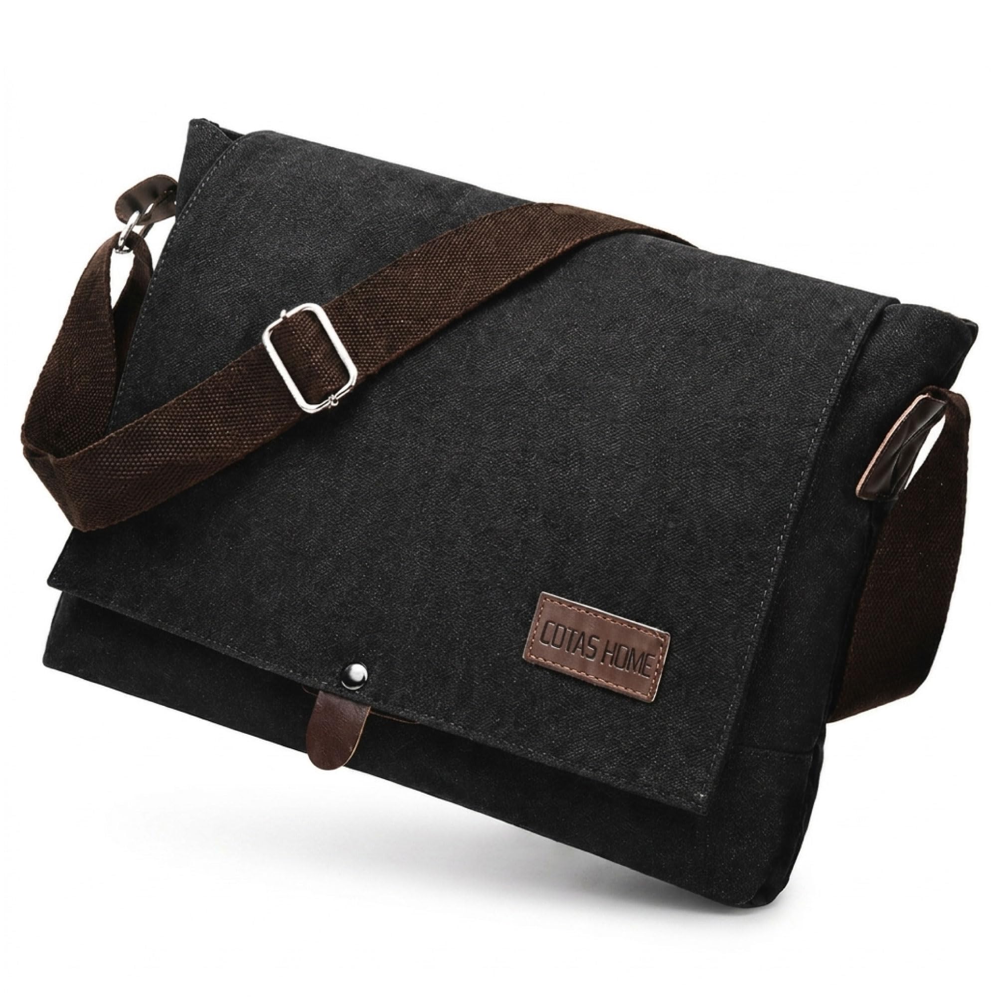 Cota's home Men's Canvas Messenger Bag, Compact Satchel for Work | JAPANESE BRAN