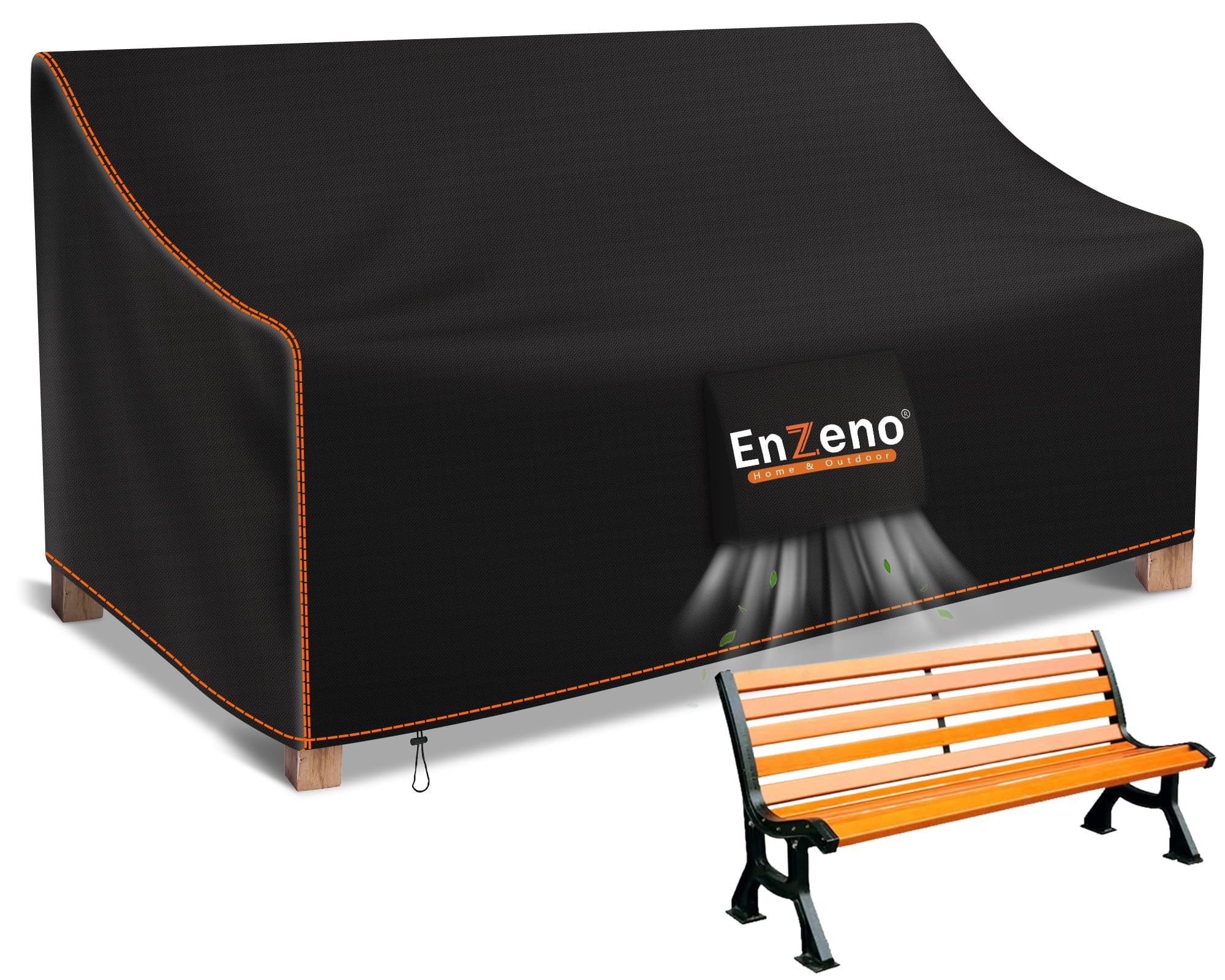 Enzeno Garden Bench Covers Waterproof 2 Seater Garden Furniture Covers | Air Ven
