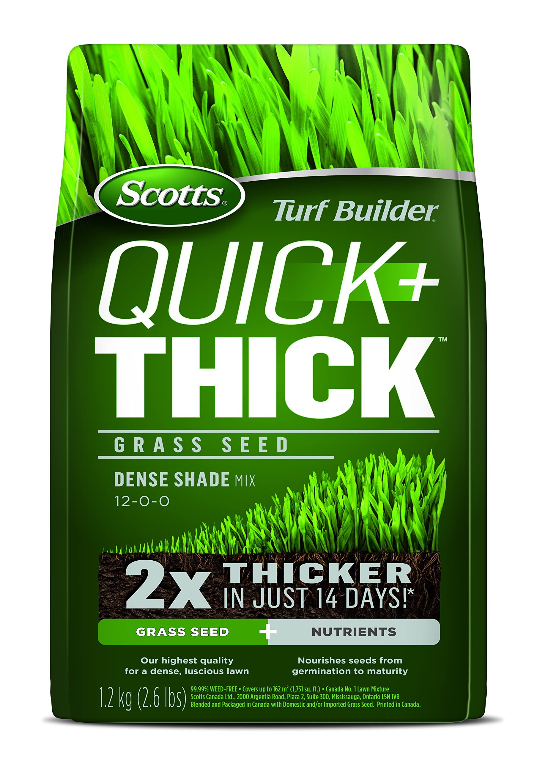 Scotts Turf Builder Quick + Thick Grass Seed (Dense Shade) 1.2kg (12675)