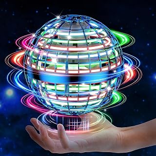 Lululaly Flying Ball Boomerang Spinner Safe Smart Flight Toys | Kids Toys Flight Ages 6+, Gyroscope Flight, Enclosed Safe Props, ABS Durable, USB 8-10Min Flight, Indoor Outdoor Toy Gift