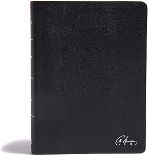 KJV Spurgeon Study Bible, Black Genuine Leather, KJV Holy Bible, Black Letter, Pure Cambridge Text, Study Notes and Commentary, Quotes, Sermons Outlines, Easy-to-Read Bible MCM Type