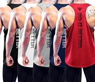 Boyzn 3 Pack Men's Tank Tops Summer Sleeveless Breathable Gym Workout Gym Bodybuilding Sleeveless Tank Tops
