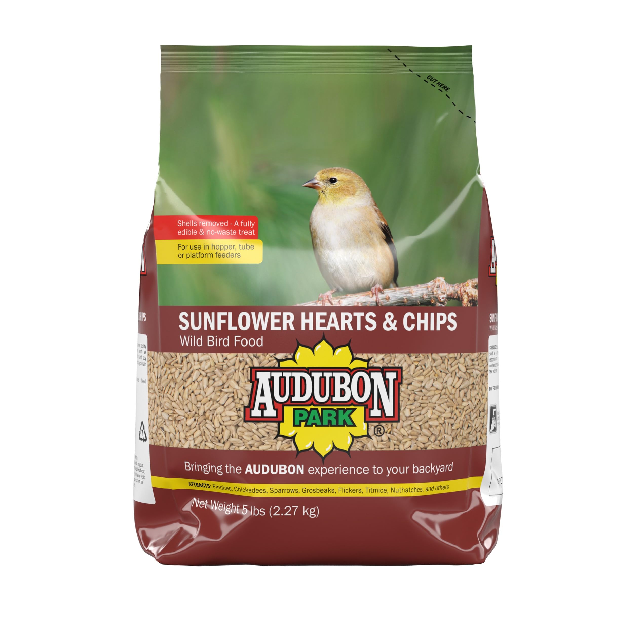 Audubon Park Sunflower Hearts & Chips Wild Bird Food, No Mess Sunflower Seeds fo