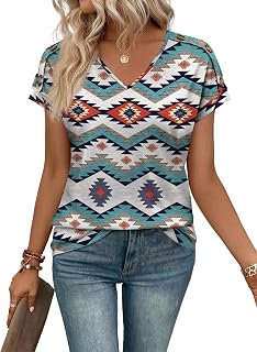 XIEERDUO Womens Tops T Shirts for Women UK Rolled Sleeve V Neck Ladies Blouses Tunic Tops Casual Curved Hem Office Wear