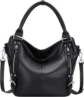 Over Earth Genuine Leather Pueses for Women Leather Hobo Bags Muti Pockets