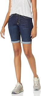Amazon Essentials Women's Mid Rise Bermuda Shorts Mid Rise Stretch 9 Inches