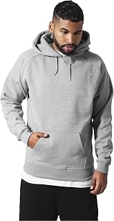 Urban Classics Men's Plain Hooded Sweatshirt Black 65% Cotton, 35% Polyester Oversize