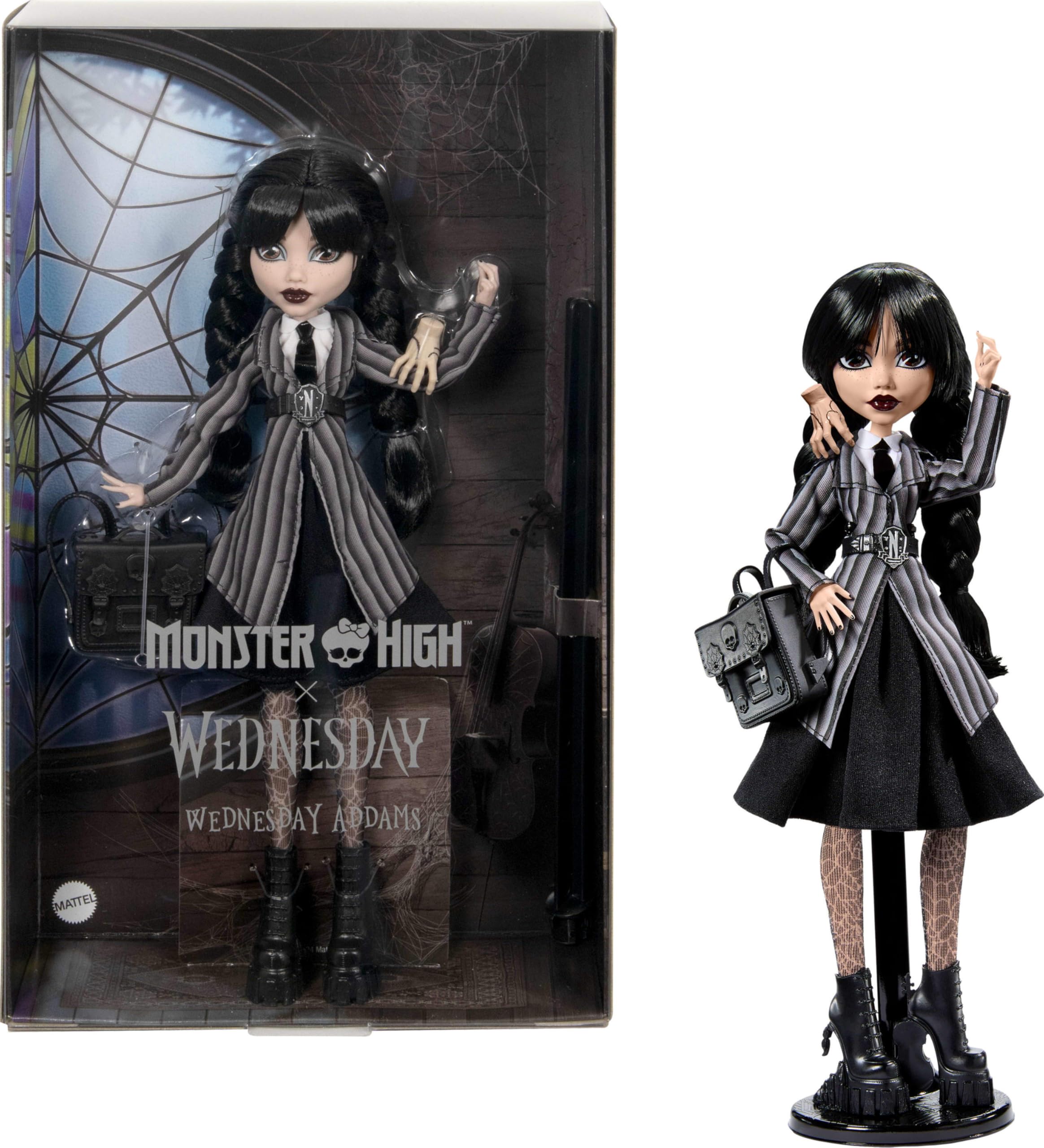 ​Monster High x Wednesday Addams Doll | Collector Wednesday Doll in Black Neverm