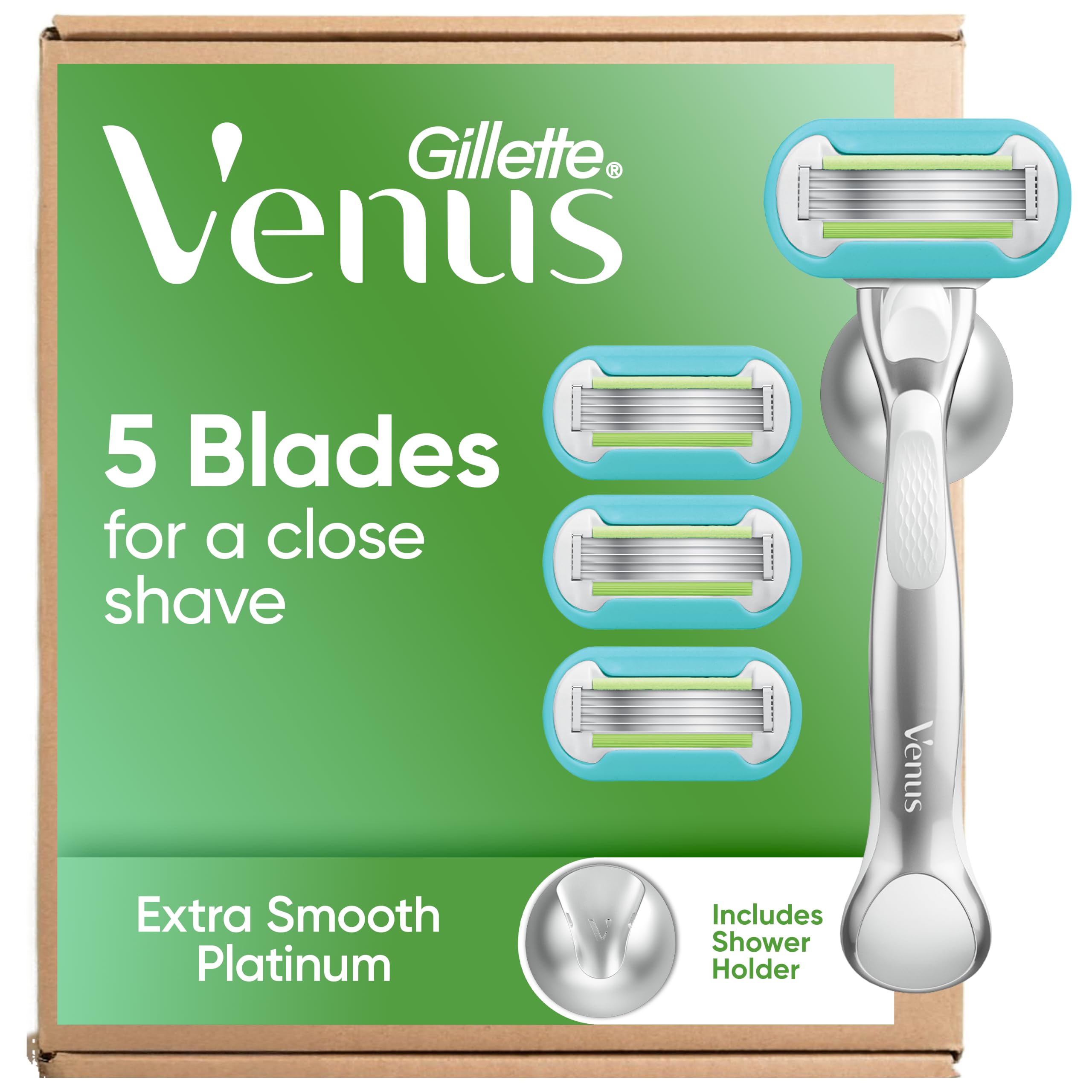 Gillette Venus Razor for Women, Extra Smooth, Includes 1 Reusable Razor Handle +