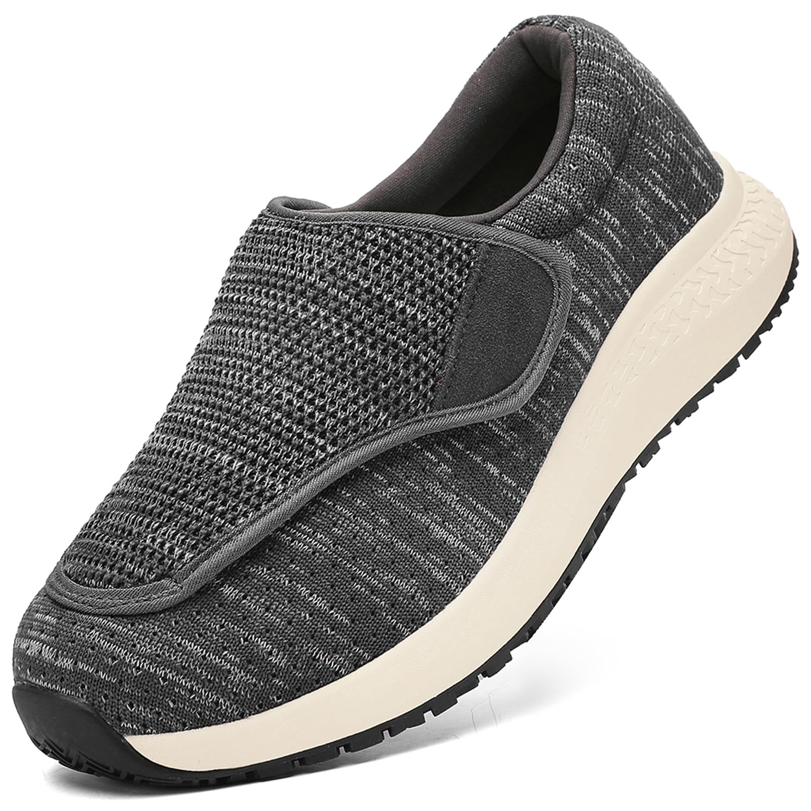 Diabetic Shoes for Men and Women, Adjustable Slip-On Wide Walking Shoes for Swol