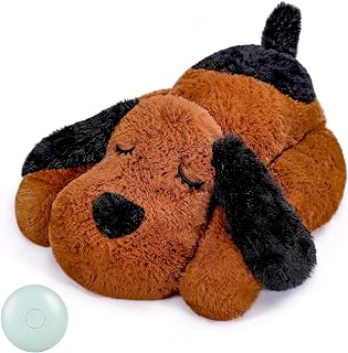 WEOK Puppy Heartbeat Toy- Dog Heartbeat Toy for Separation Anxiety Relief, Puppy Heartbeat Stuffed Animal Anxiety Calming Behavioral Aid Plush Toy for Dogs Cats Pets