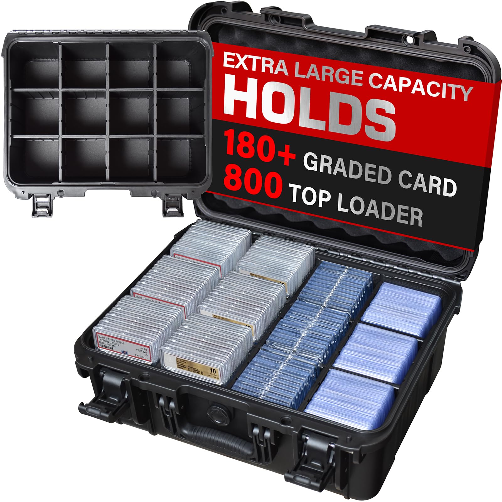 Graded Card Case Storage Box, Extra Large Trading Card Box, PSA Slab Case | Wate