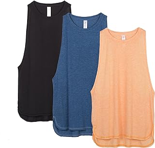 icyzone Women's Workout Tank Top Lightweight Athletic Muscle Shirts Loose Fit Sport Gym Yoga Top