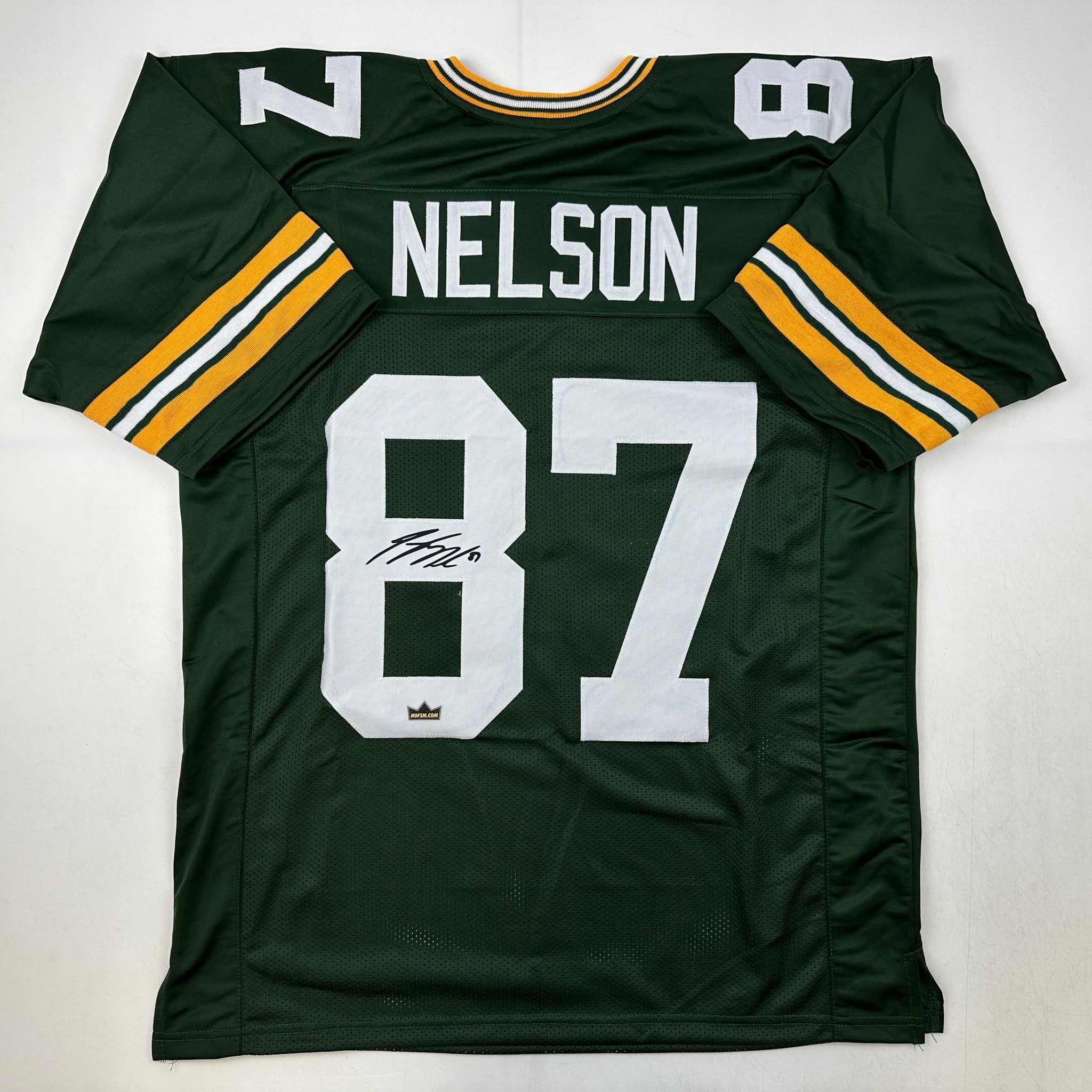 Facsimile Autographed Jordy Nelson Green Bay Green Reprint Laser Auto Football J