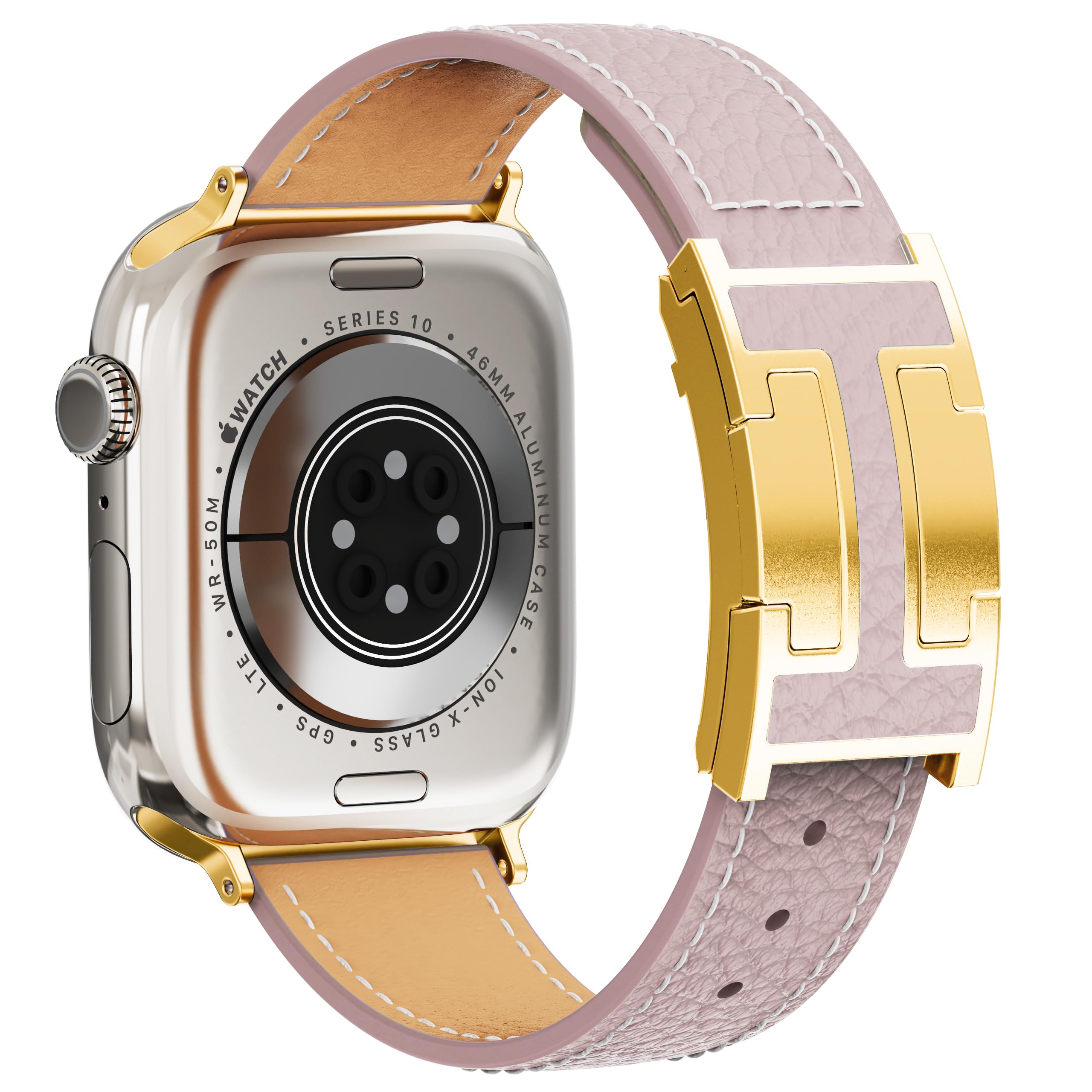Magnetic Leather Strap Compatible with Apple Watch Ultra Band 49mm 46mm 45mm 44m