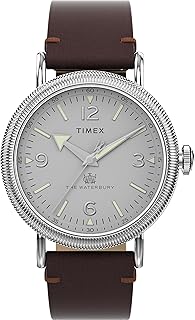 Timex Men's Waterbury Coin Edge 40mm Leather Strap Watch