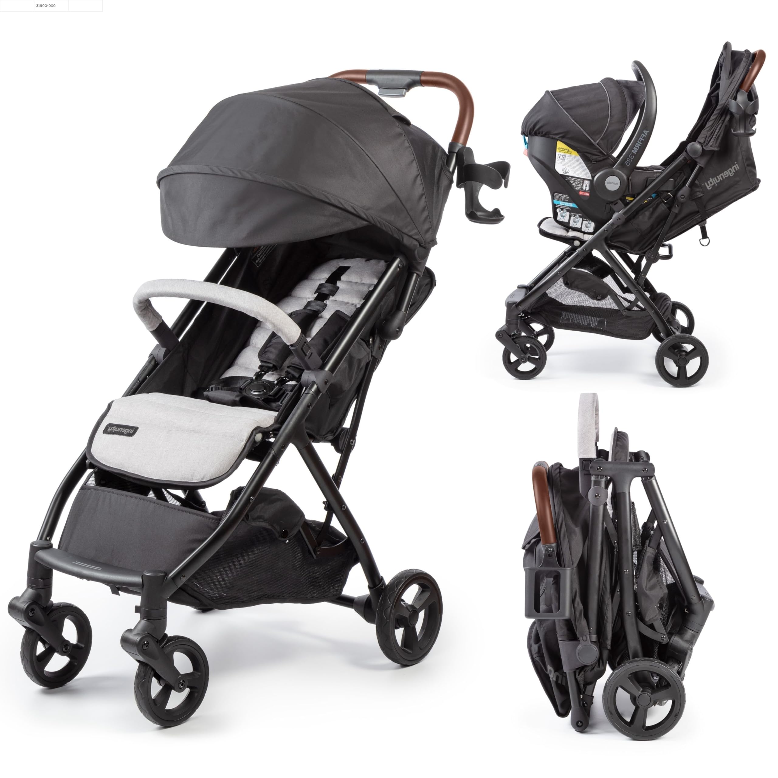 Ingenuity 3Dquickclose CS+ Compact Travel Stroller with Canopy & Storage | Overs