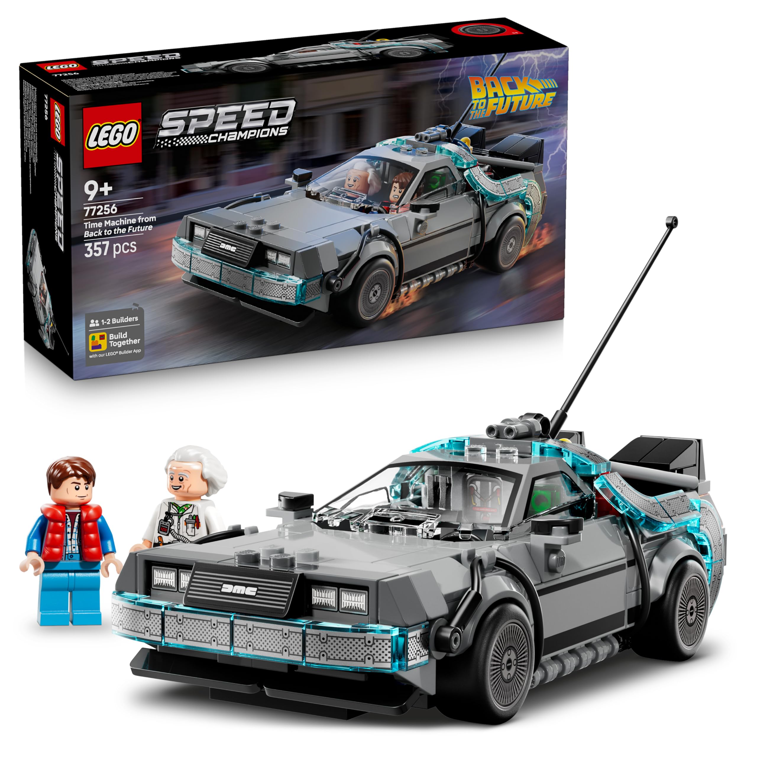 LEGO Speed Champions Time Back to The Future 77256 | 357 Piece Toy for Boys or G