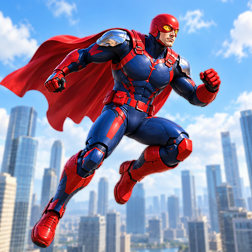 Flying Spider Hero –Superhero Rescue Robot Games - Open World City Adventure