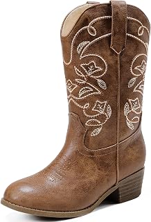 LAURMOSA Cowgirl Boots for Girls Western Cowboy Boots Horse Riding for Kids