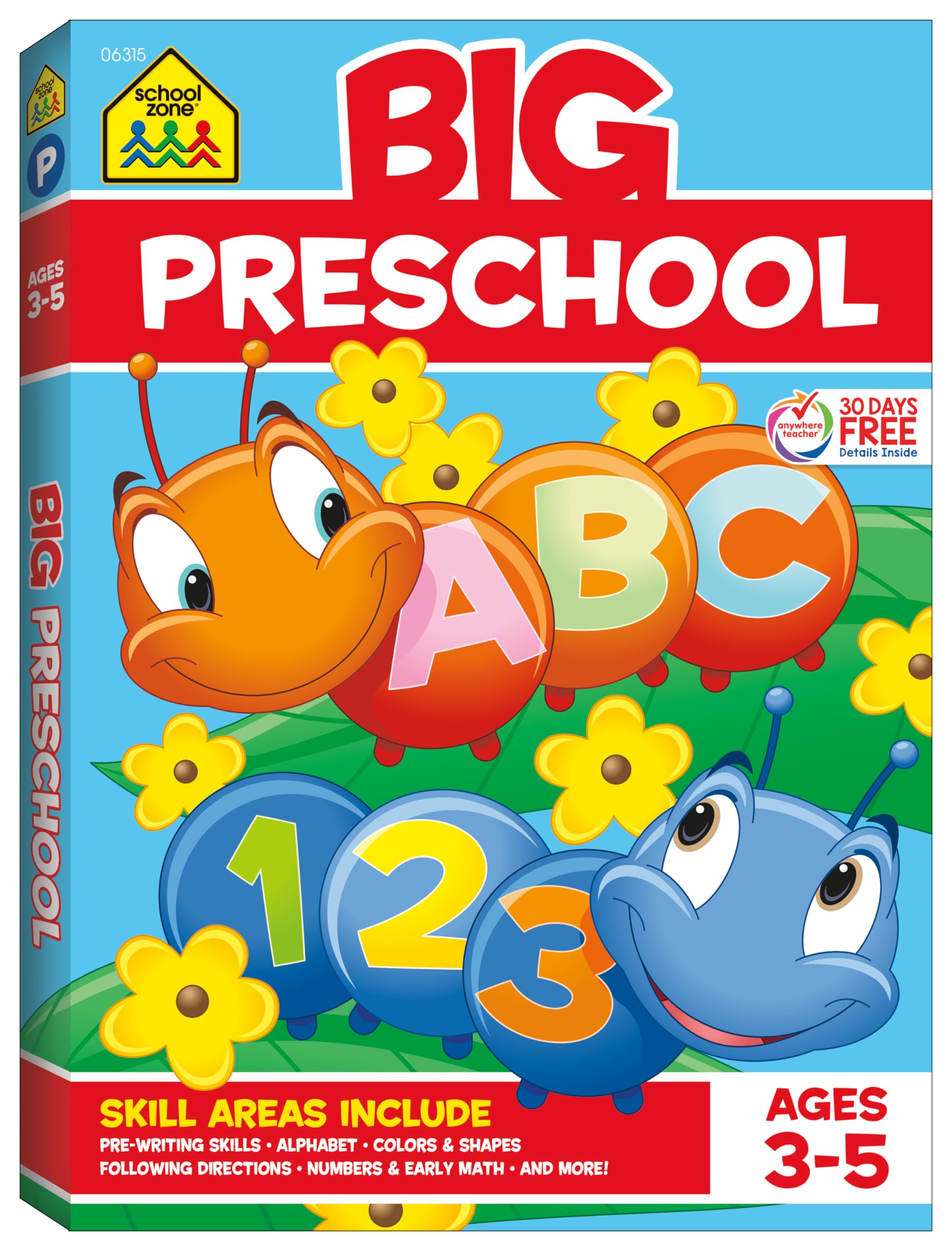 School Zone Big Preschool Workbook: 320 Pages, Toddler, Pre-K, ABCs, Alphabet, B