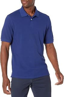 Amazon Essentials Men's Standard Fit Short Sleeve Pique Cotton Polo Shirt (Available in Plus Sizes)