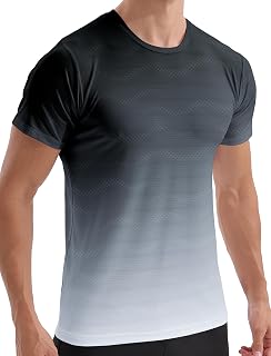 APTRO Maglietta sportiva da uomo, ad asciugatura rapida, per corsa, allenamento, maniche corte, abbigliamento sportivo, girocollo, palestra