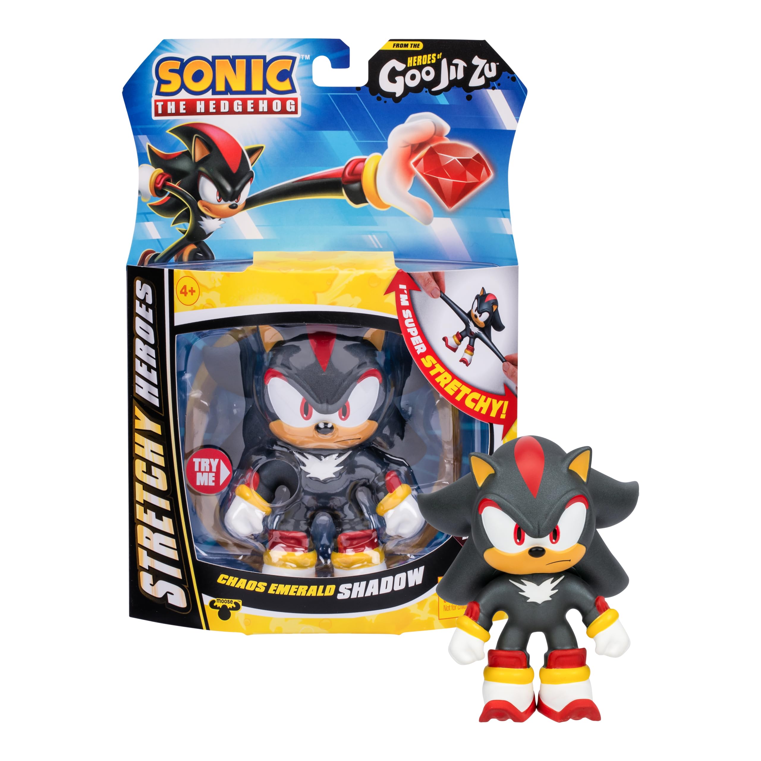 Heroes of Goo Jit Zu Sonic the Hedgehog - Chaos Emerald Shadow Stretchy Hero, Sq