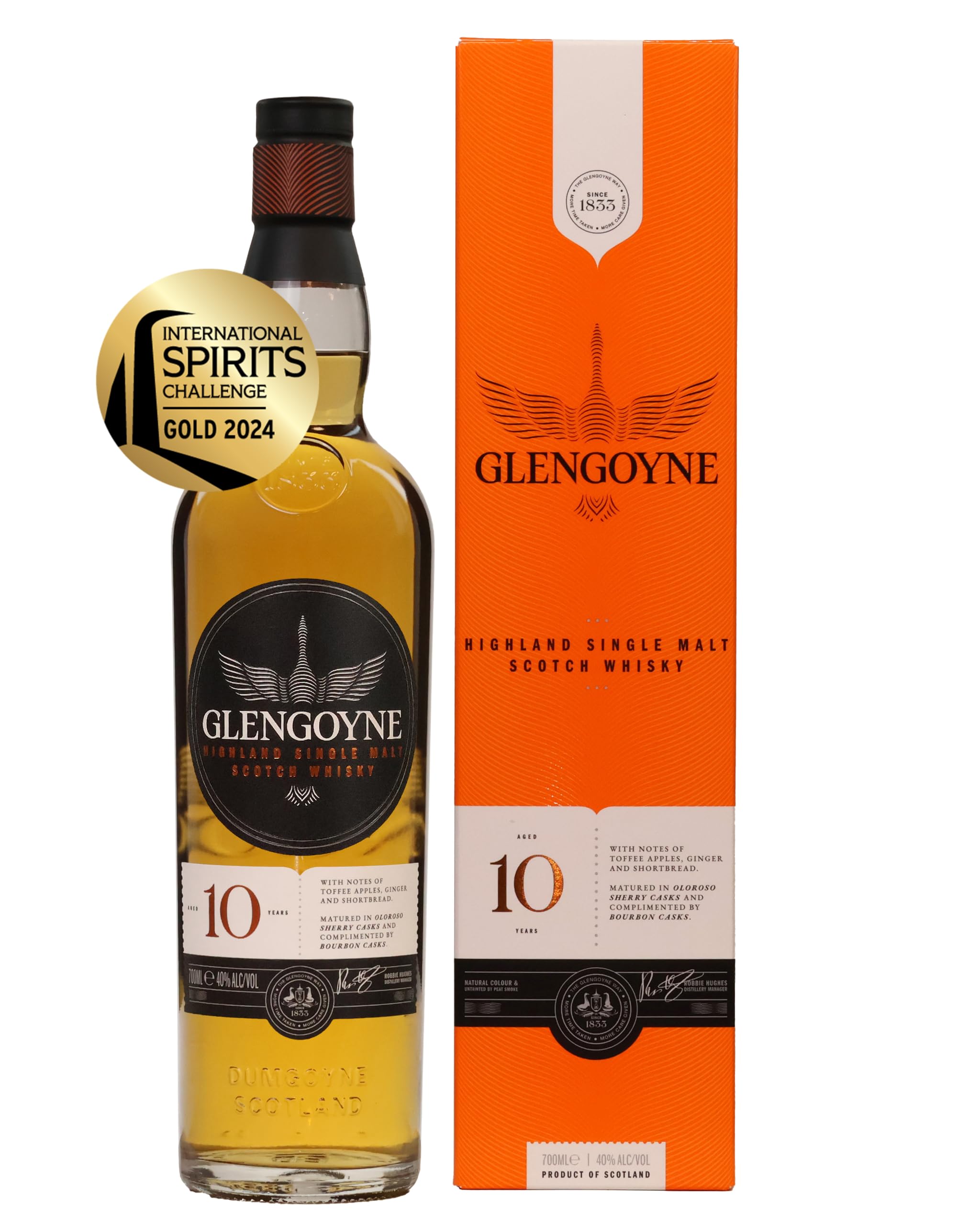 Glengoyne 10 Year Old | Highland Single Malt Scotch Whisky | 70cl 40% ABV | Awar