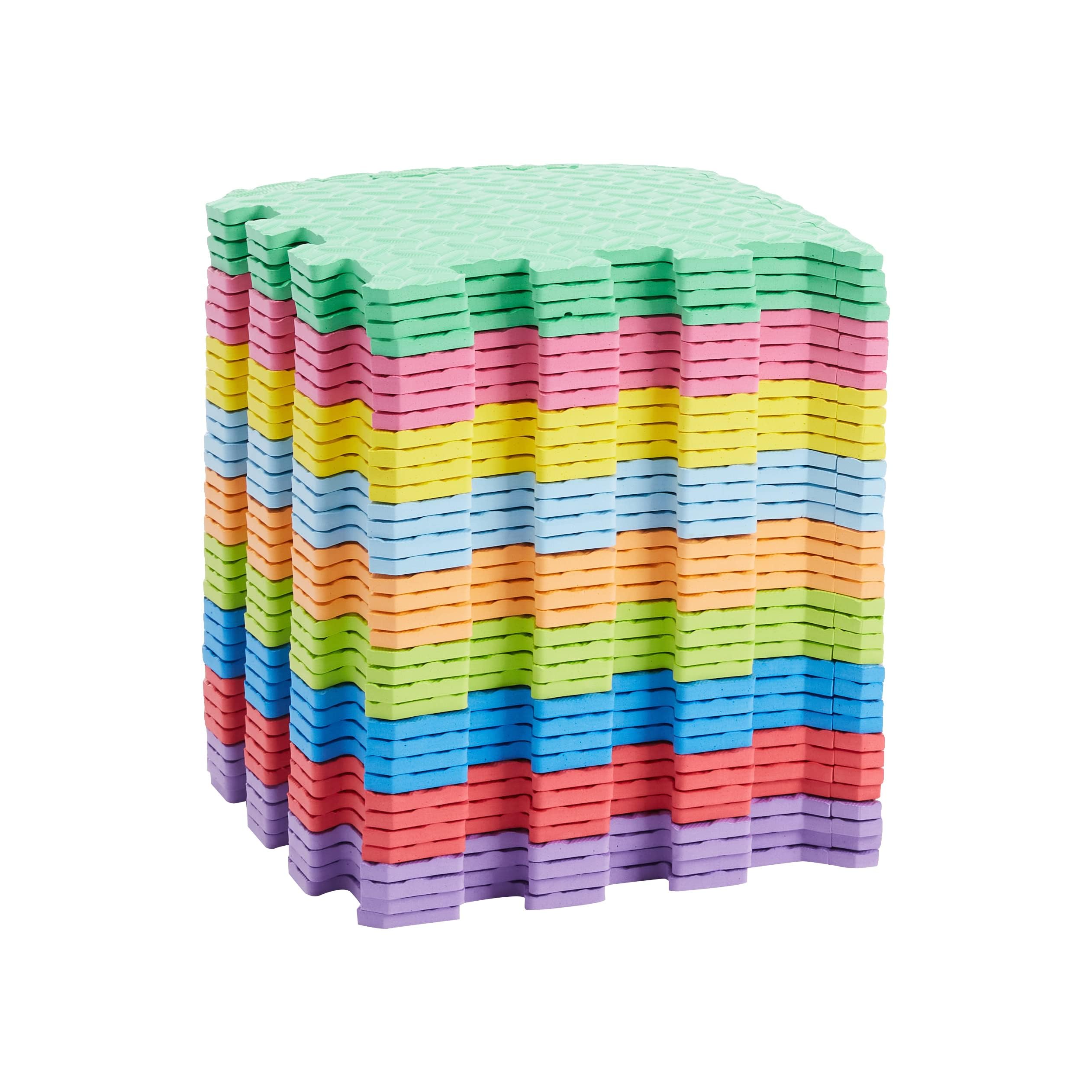 Amazon Basics Kids Puzzle Exercise Interlocking Play Mat, EVA Foam - 36 Tiles, 1