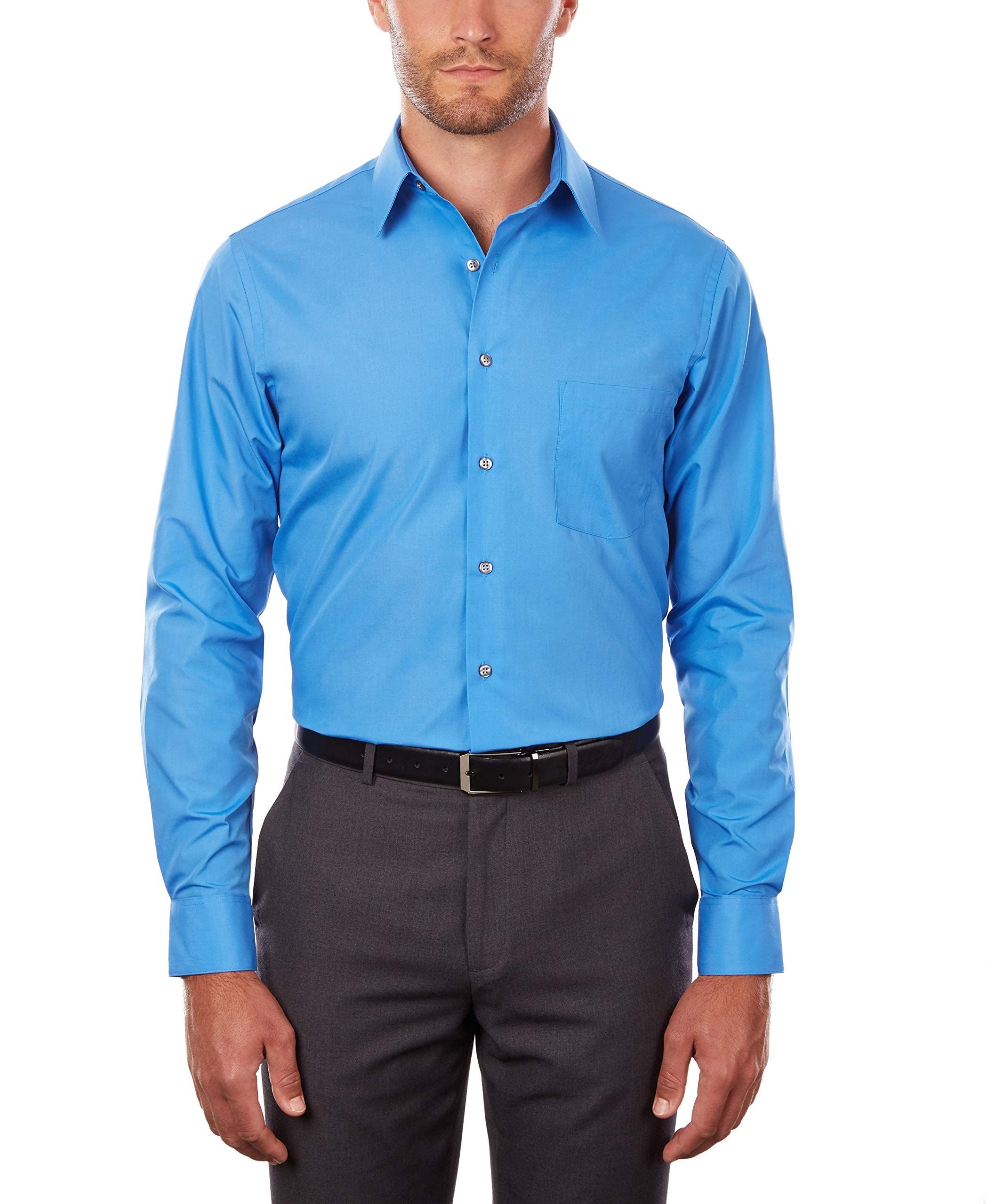 Van Heusen Men's Tall FIT Dress Shirts Poplin