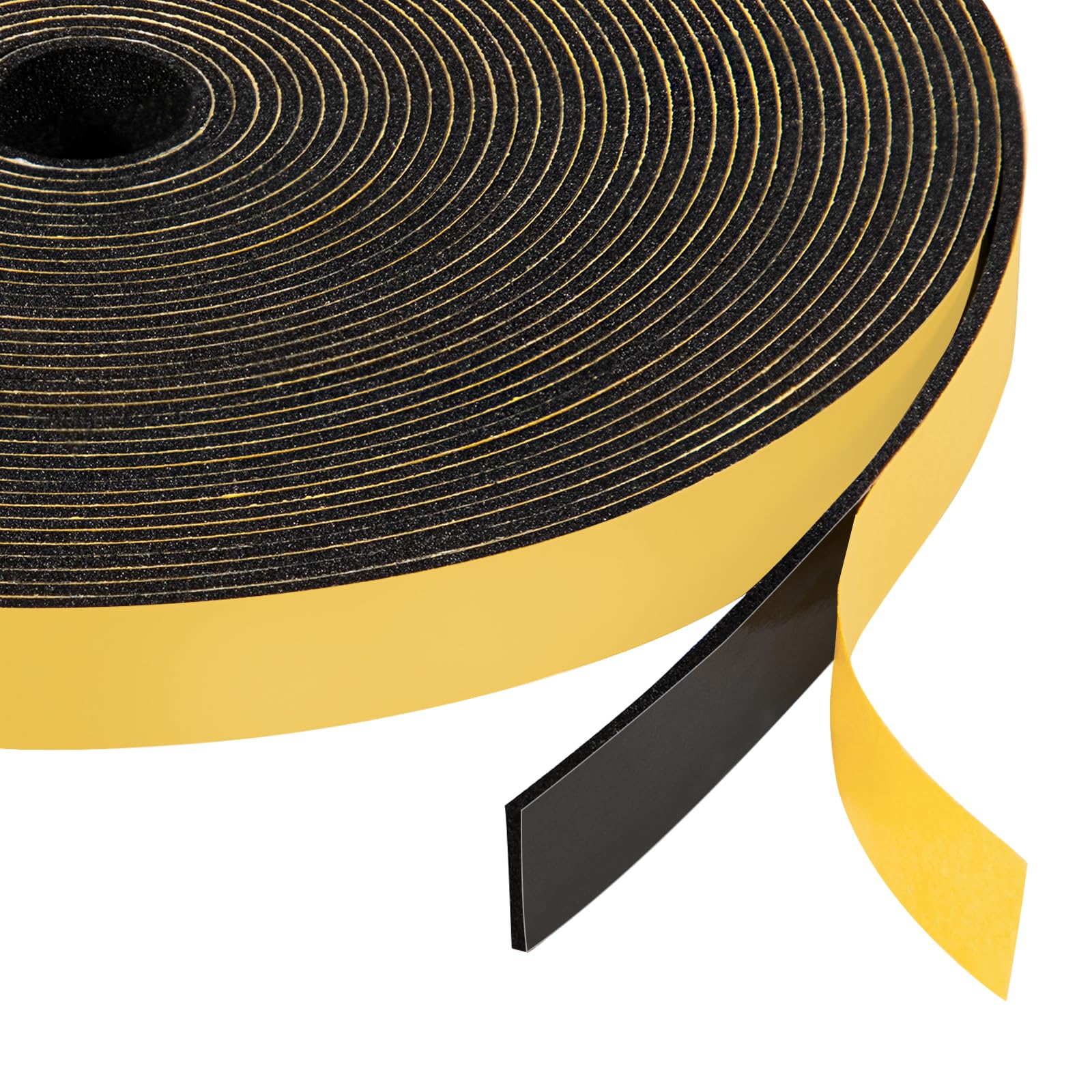Yotache Thin Foam Tape Weather Stripping (.50) 1/2" Wide x 1/16" Thick | New Adh